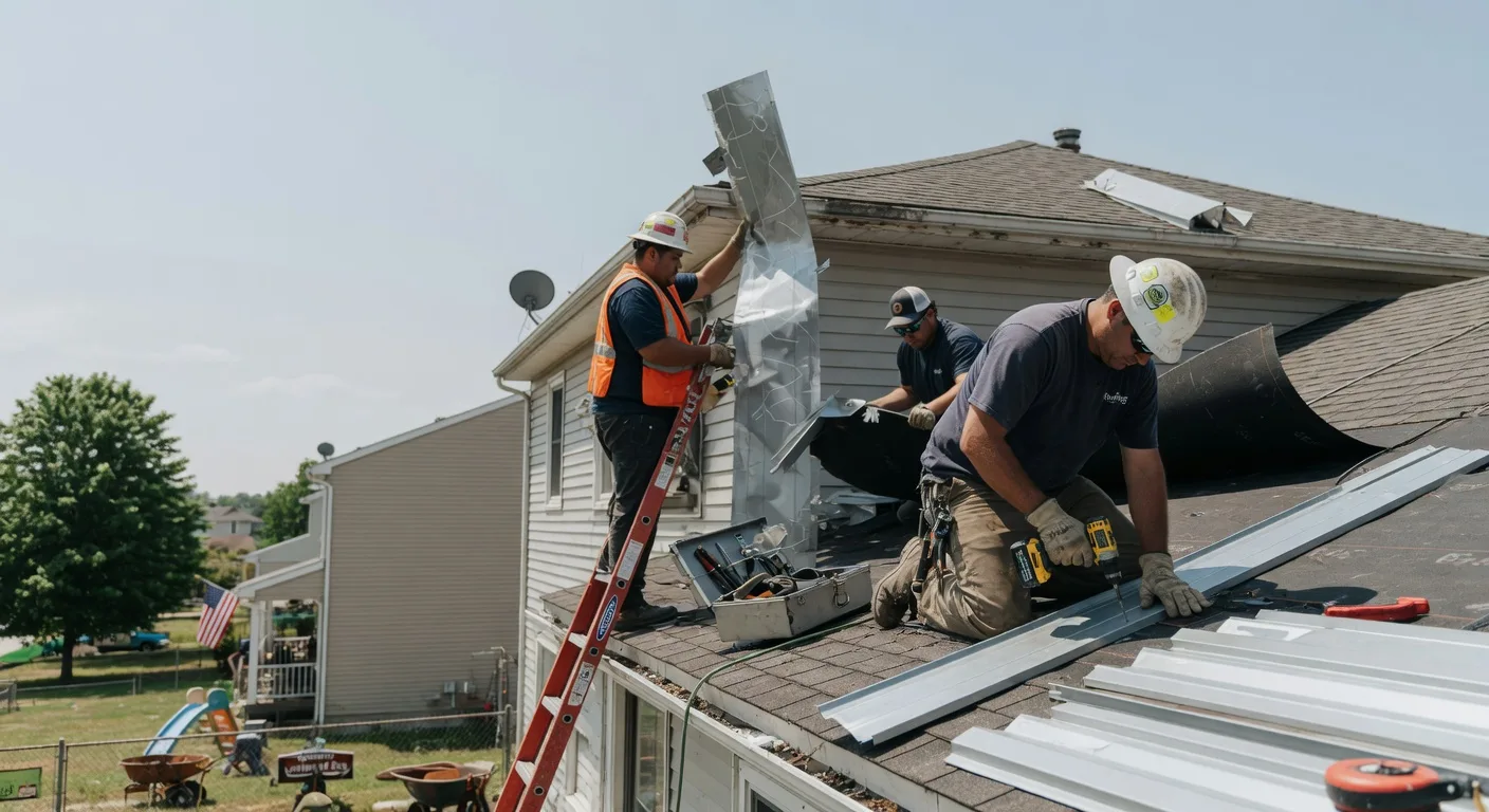 Storm Damage Metal Roof Repair in East Brady, PA